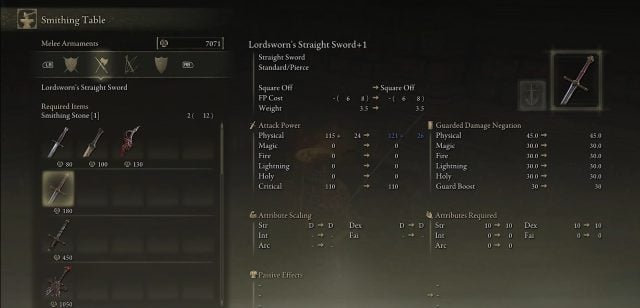 Elden Ring Main Weapon Stat