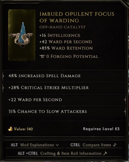 Last Epoch Runemaster Build Guide - Fire Claw - Catalyst - Imbued Opulent Focus of Warding