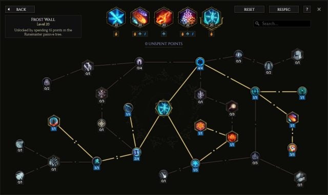 Frost Wall Skill Tree