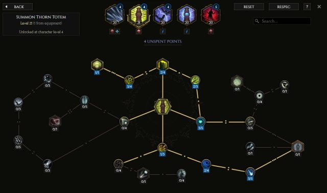 Summon Thorn Totem - Skill Tree