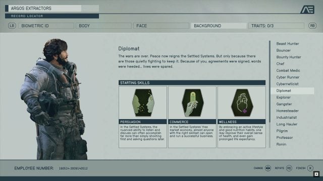 Starfield Beginner Guide Background Character Creation